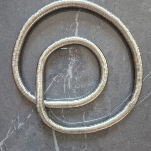 Breil statement silver steel necklace, flexible snake design