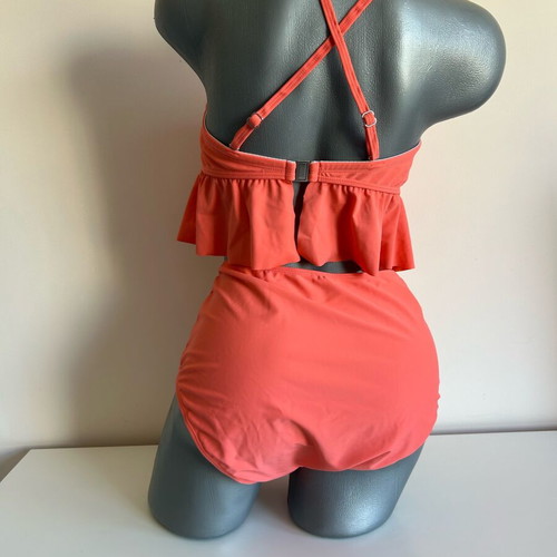Two-piece orange swimsuit set