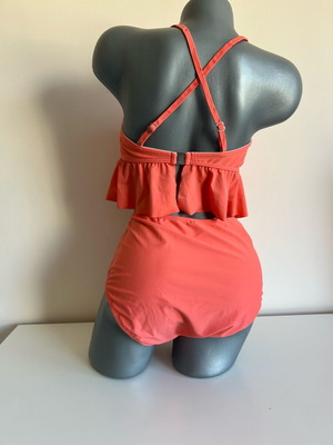 Two-piece orange swimsuit set