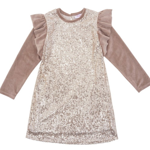 Babylon Fashion dress for 14 years old girl, new, gold with sequins