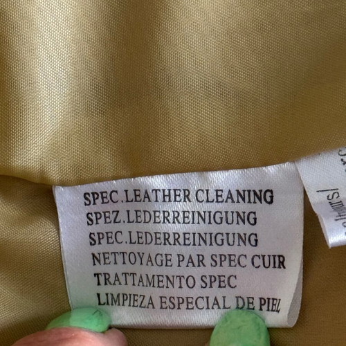 Leather jacket castor like new, beige