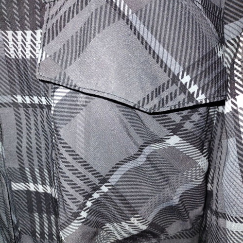 Abs semi-transparent checked shirt used