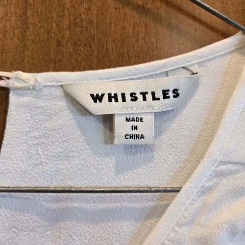 Whistles blouse like new, white, XXL, summer style with puffed sleeves