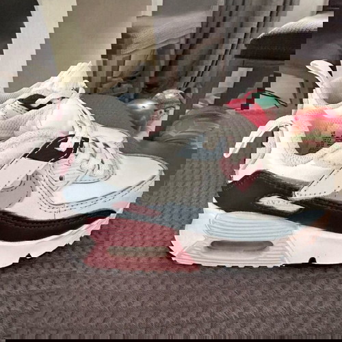 Nike Air Max 90 σαν καινούργια, νούμερο 25 για νήπια, άσπρα και ροζ