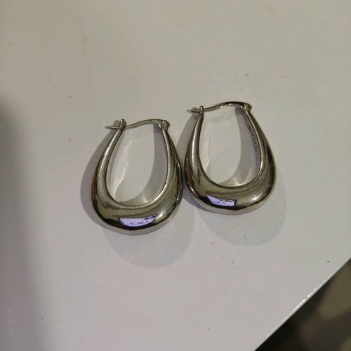 Silver earrings S925 new, silver color