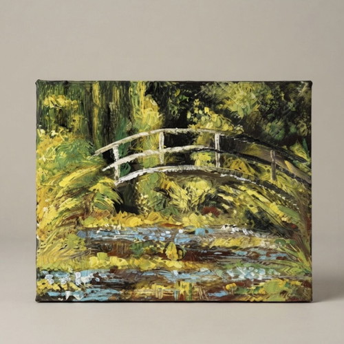 Hand-Painted Impressionist Landscape Canvas 40x50 cm, brand new
