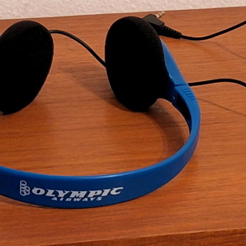 Olympic Airways headphones used for first class passengers