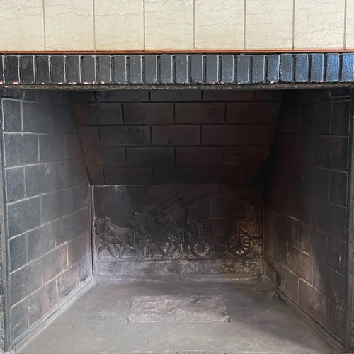 Cast Iron Fireplace used, open type, 80cm length