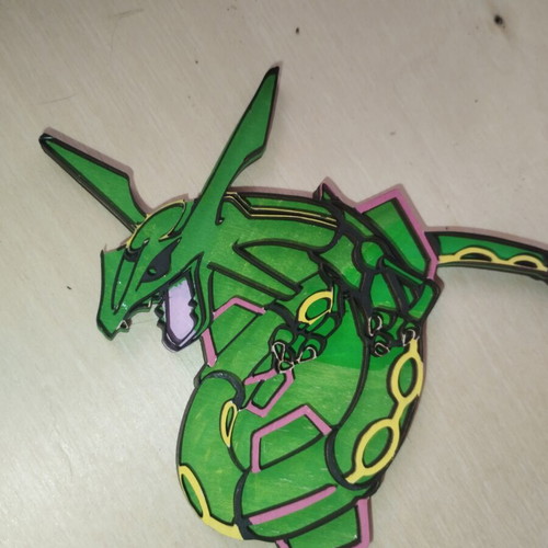 Wooden Rayquaza decorative figure, custom order