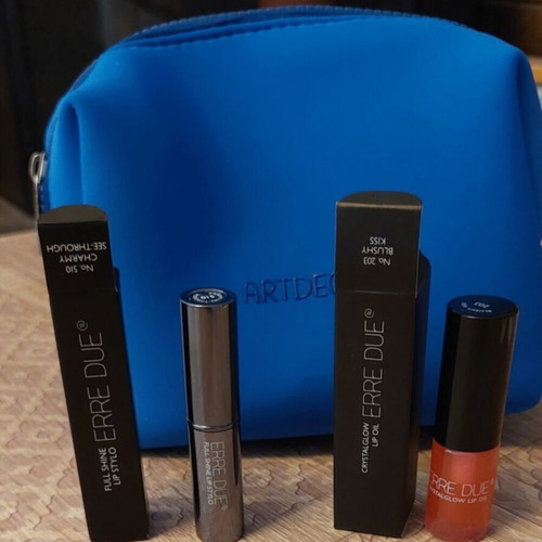 Erre Due & Artdeco Lip Stylo and Lip Oil Set with Neseser new