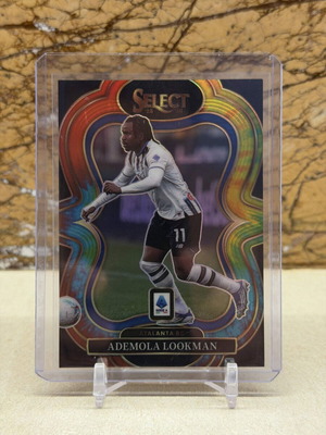 2025-26 Panini Select Serie A Soccer Ademola Lookman Mezzanine Tie-Dye Prizm card new