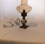 Antique table lamp used with metal elements