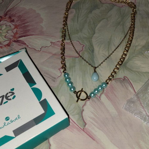 Ozze double stainless steel necklace new
