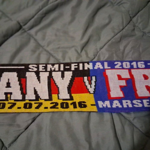 Euro 2016 scarf Germany - France like new, authentic
