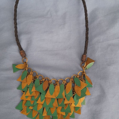 Multicolor necklaces used, set of 3 pieces