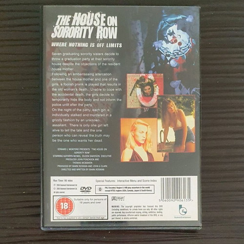 The House on Sorority Row DVD used, 1982