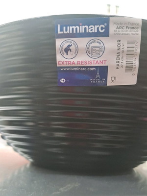 Luminarc deep black opal salad bowl 27cm new