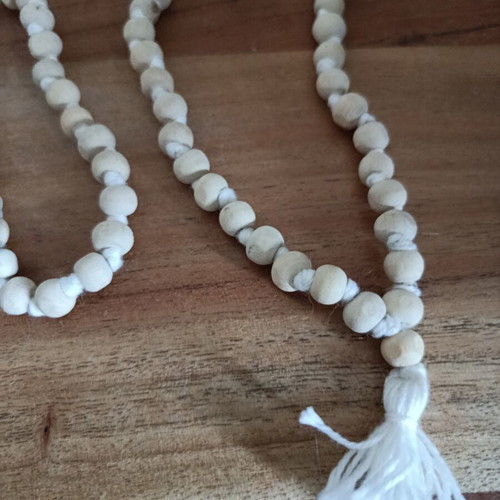 Japa Mala 108 beads wooden neem meditation necklace