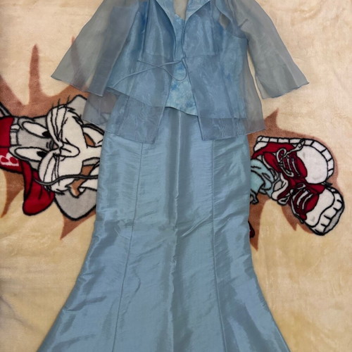 Women's evening set like new, turquoise