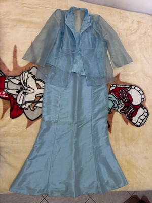 Women's evening set like new, turquoise
