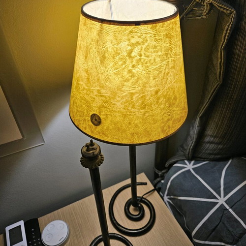 Handmade table lamps like new, solid iron, set of 2