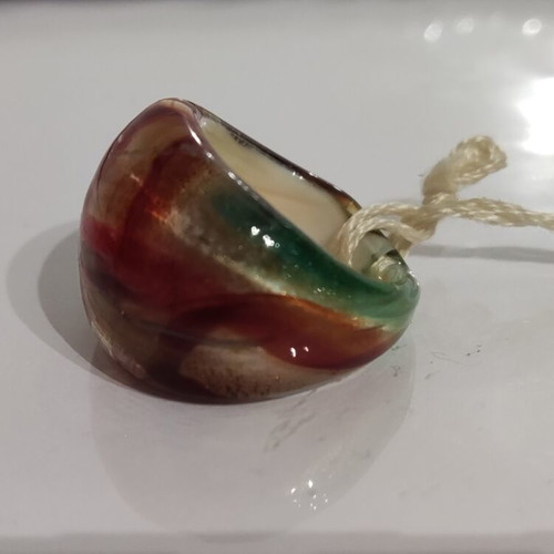 Murano ring N.54 new, multicolor, handmade glass