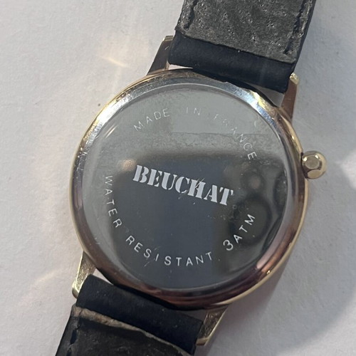 Beuchat 34mm vintage watch Eroticism and watchmaking model like new, black strap