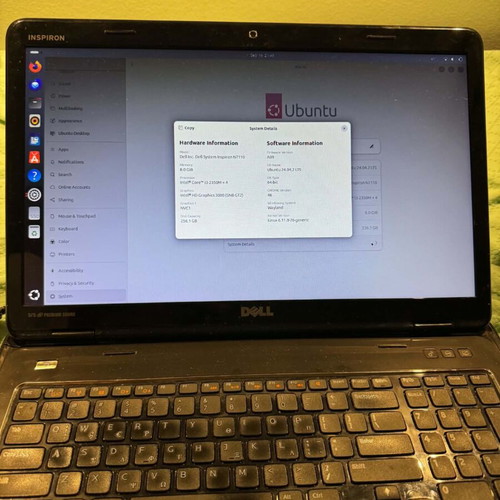 Dell Inspiron 17R N7110 laptop used with SSD 256GB and 8GB RAM