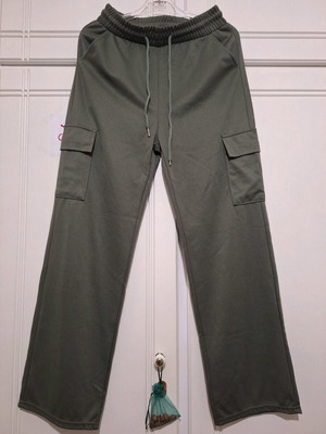Khaki high-waisted sweatpants new, size M