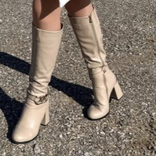 Exe beige boots size 38 used with fleece lining