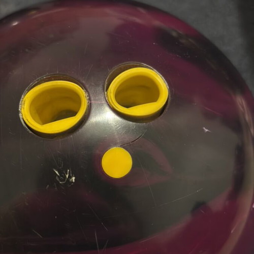Bowling ball like new with holes