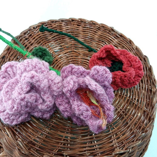 Handmade crochet flowers made to order, decorative