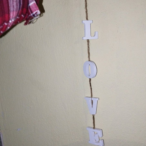 Wooden letters for decoration white new
