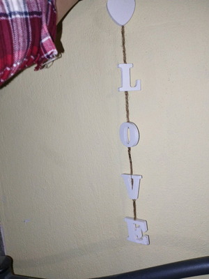Wooden letters for decoration white new