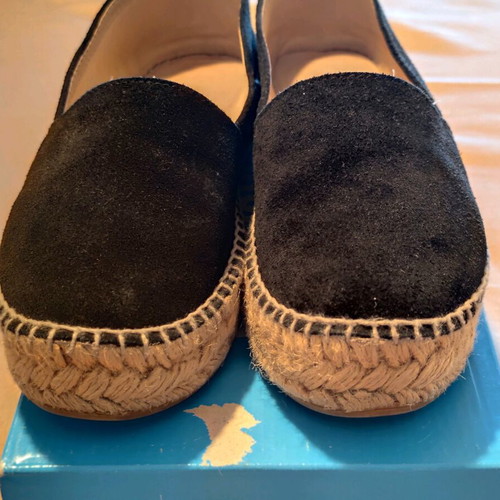 Viguera black suede espadrilles like new