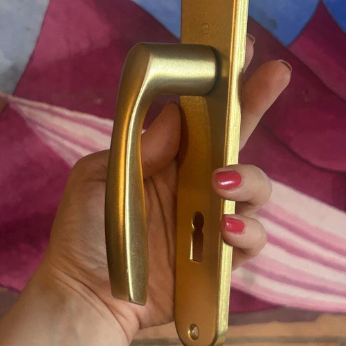 Hoppe Germany set of 5 door handles 75mm gold matte