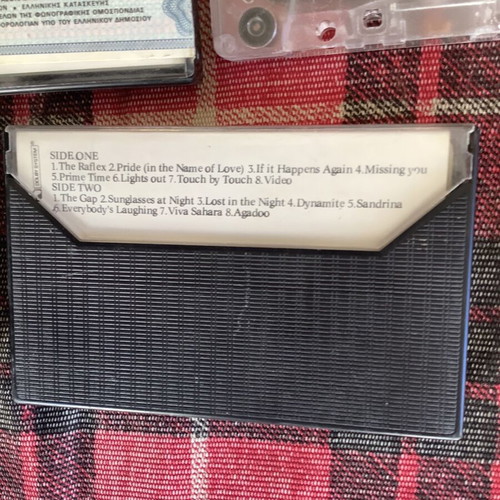 Cassette tapes used, 6 foreign 80s pop hits