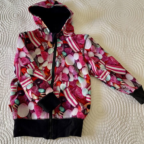 Softshell jacket for girl size 4, pink multicolor