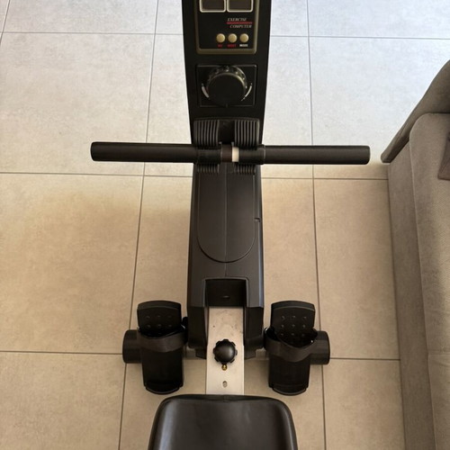 X-FIT rowing machine used with magnetic resistance and LCD display
