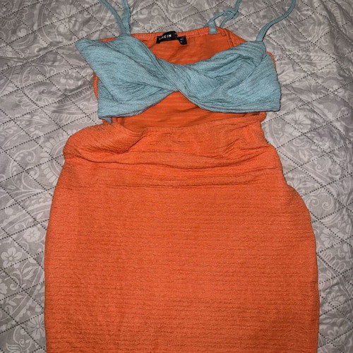 Shein Mini Summer Dress like new, blue and orange, size S