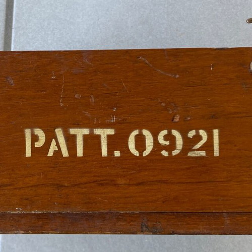 Nautical compass used with box and 1844 stamp