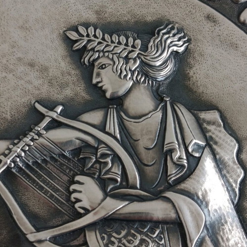 God Apollo wall collectible silver plaque 999/1000 new