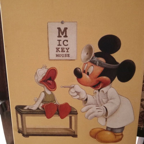 Mickey Mouse children's frame used, collectible 30x40