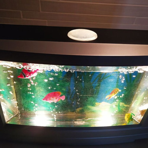 TV Aquarium Lamp used, children's decorative aquarium with lamp and fish