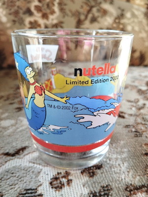 Glass Nutella Simpsons 2002 like new