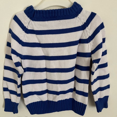 Boy's blue striped shirt used sizes 56-98,104