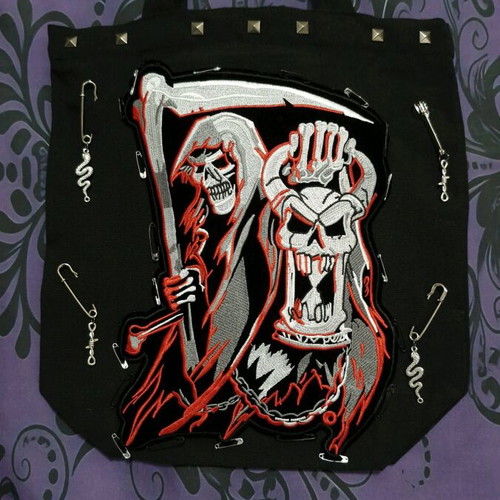 Metal Tote Bag with Cotton and Inner Zipper, New