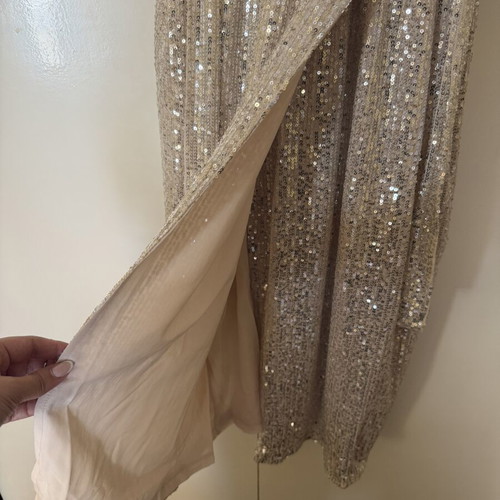 Midi dress gold sequins like new, size XXL