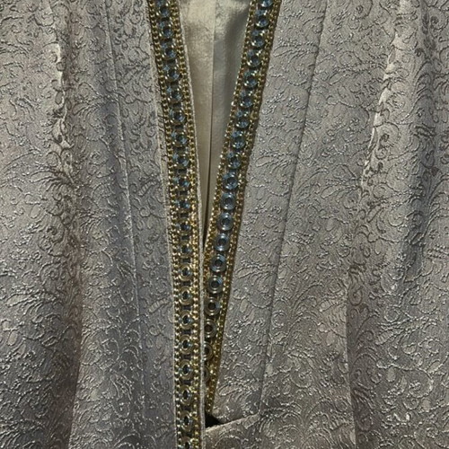 Bella P coat beige like new with golden details