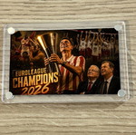 Ακρυλικό μαγνητάκι Euroleague Champions 2026 Ολυμπιακός καινούργιο